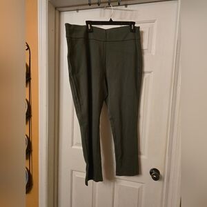 Women's Olive Green Pants Tummy Control Size XL